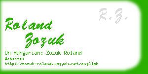roland zozuk business card